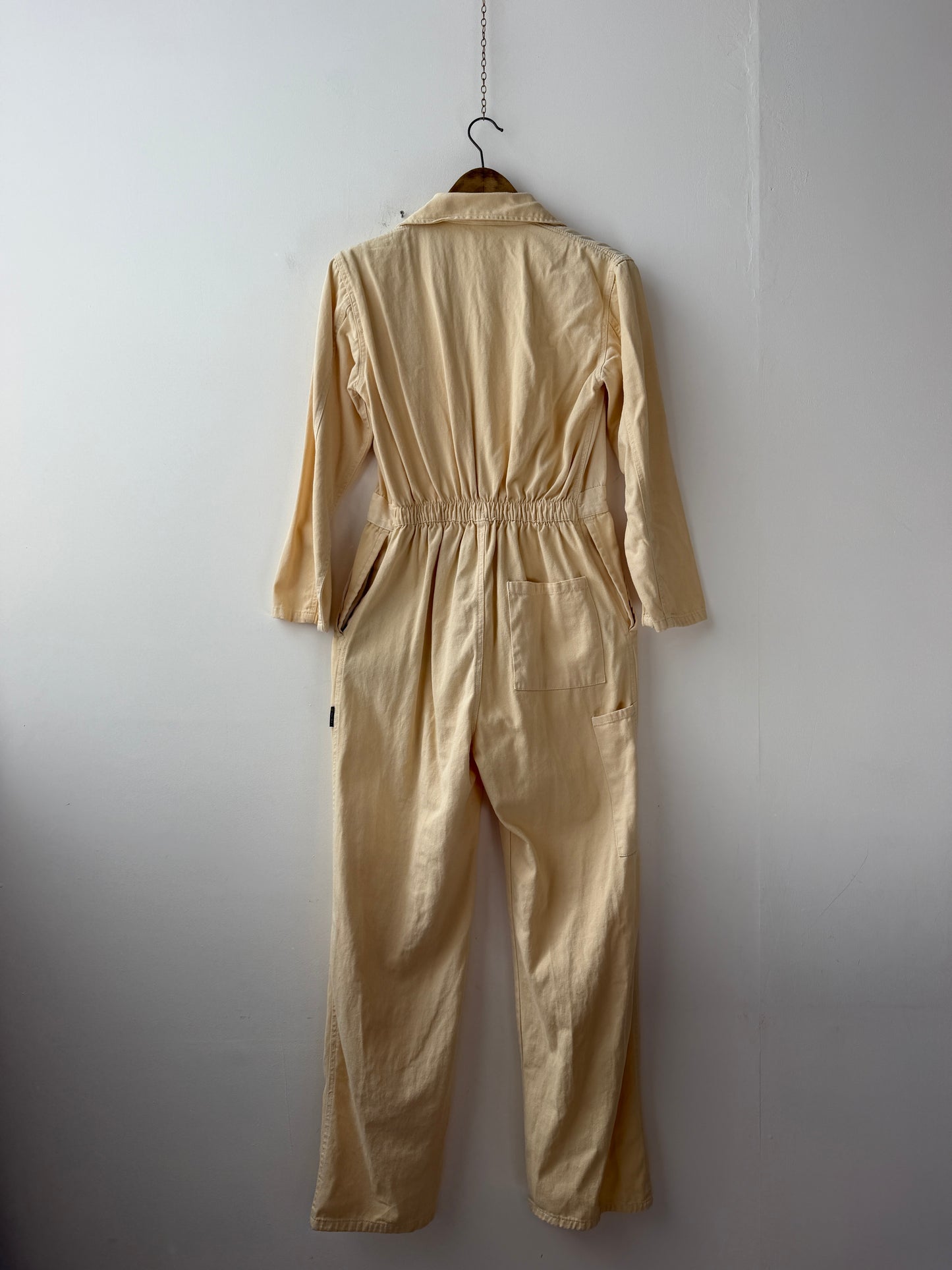 Vintage Cotton Boilersuit Jumpsuit Cream