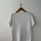 Vintage Italian Cotton Knitted Short Sleeve Batwing Top White