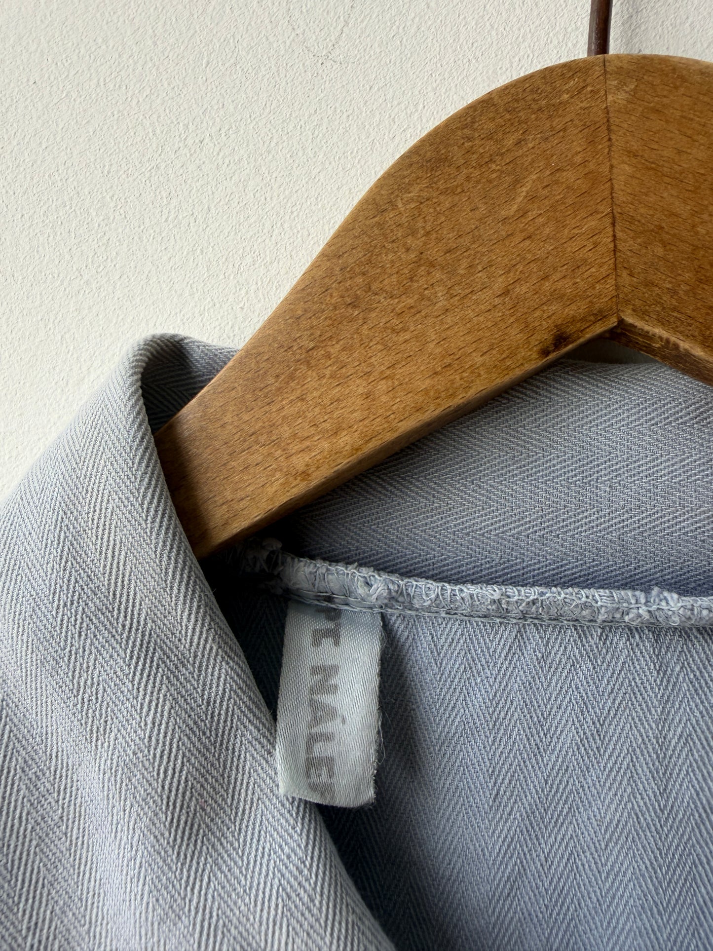Vintage Distressed Patch French Chore Jacket Herringbone