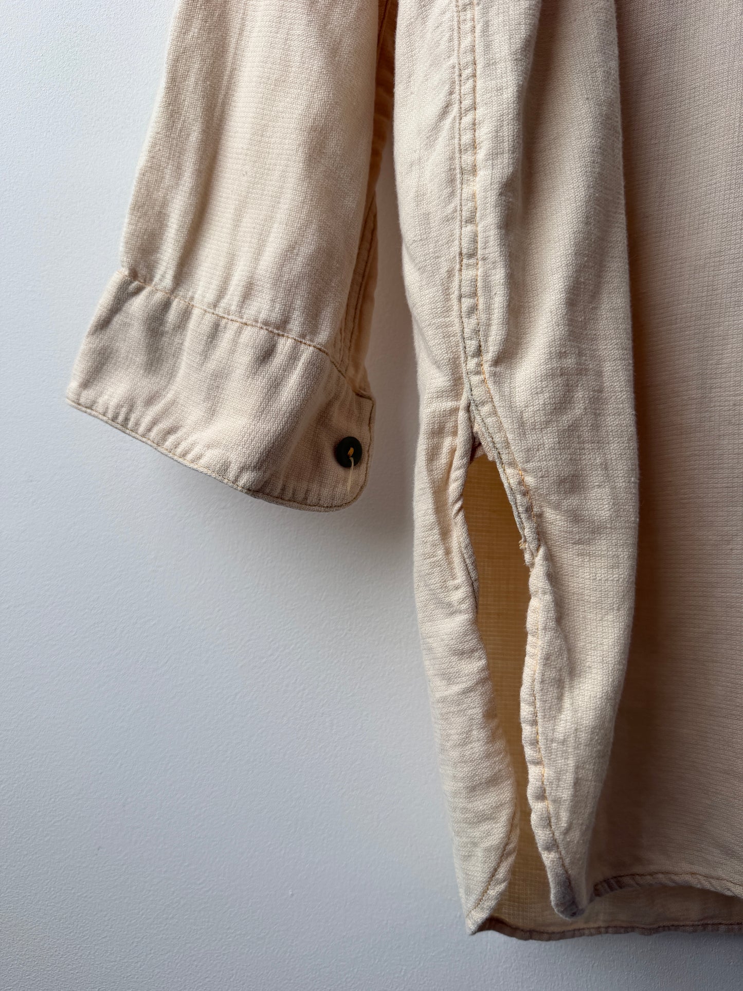 Vintage 1983 Cotton Overhead Shirt Waffle Smock