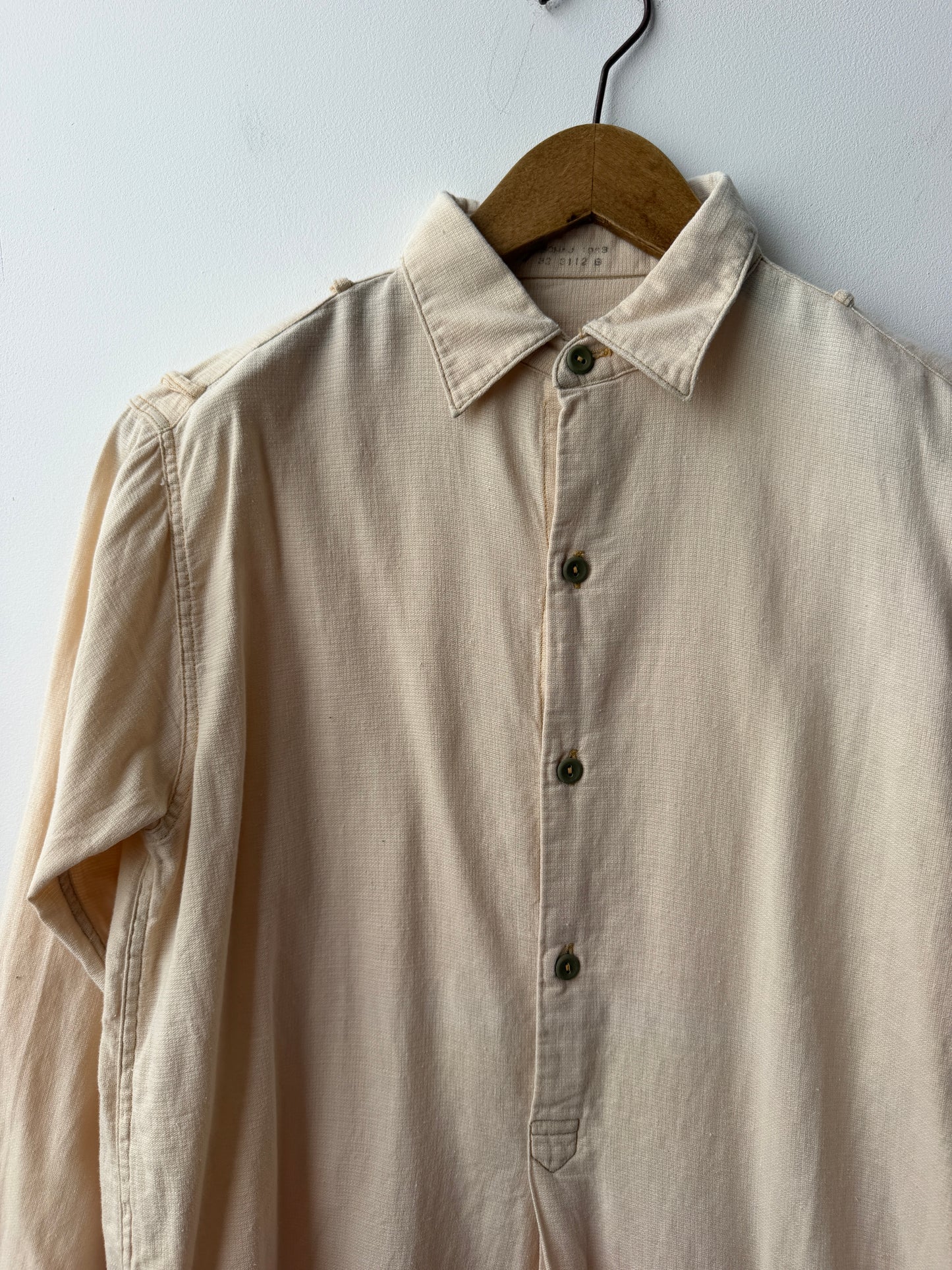 Vintage 1983 Cotton Overhead Shirt Waffle Smock