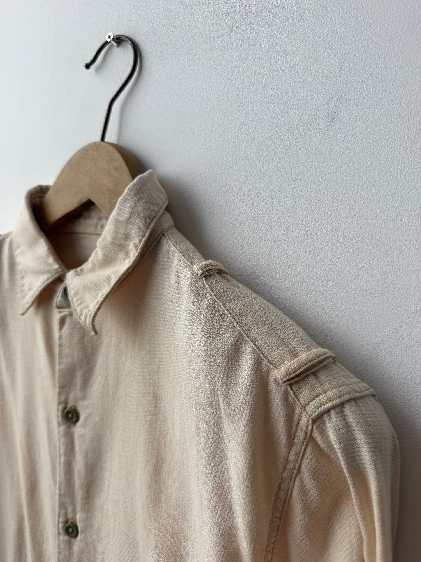 Vintage 1983 Cotton Overhead Shirt Waffle Smock