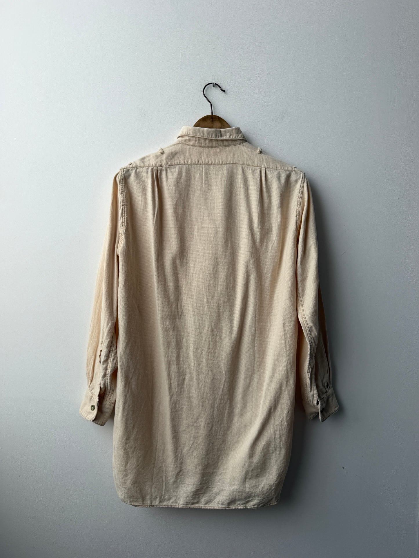 Vintage 1983 Cotton Overhead Shirt Waffle Smock