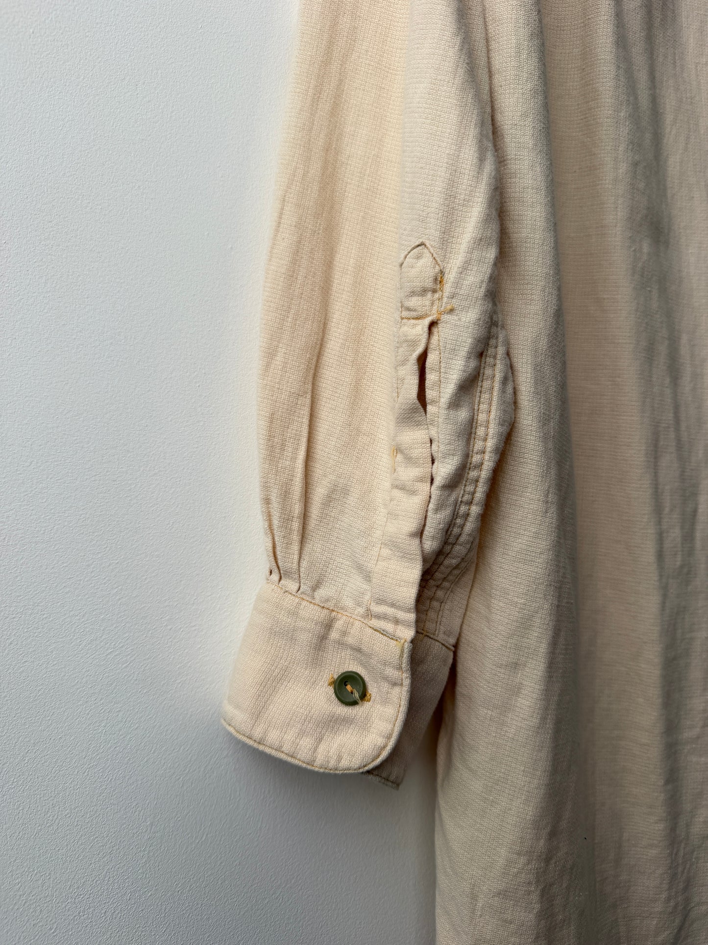 Vintage 1983 Cotton Overhead Shirt Waffle Smock