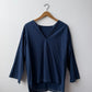 Vintage V Neck Overhead Smock Navy