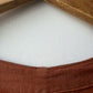 Vintage V Neck Overhead Smock Burnt Orange