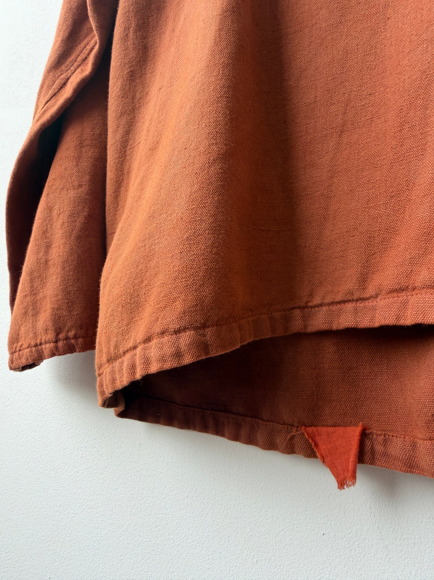 Vintage V Neck Overhead Smock Burnt Orange