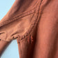 Vintage V Neck Overhead Smock Burnt Orange