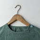 Vintage Romanian Smock Shirt Top Teal Green