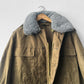 Vintage 1989 Czech Military Jacket Fur Collar
