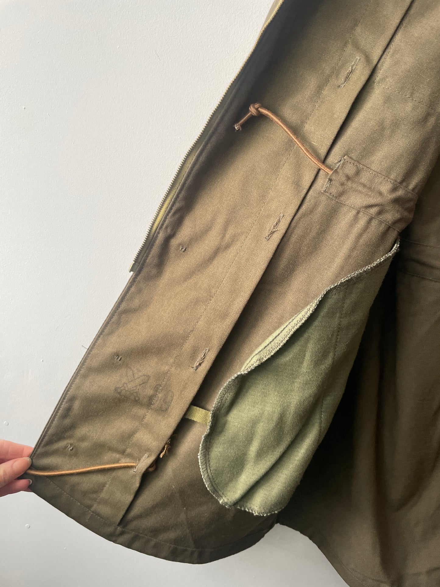 Vintage 1989 Czech Military Jacket Fur Collar