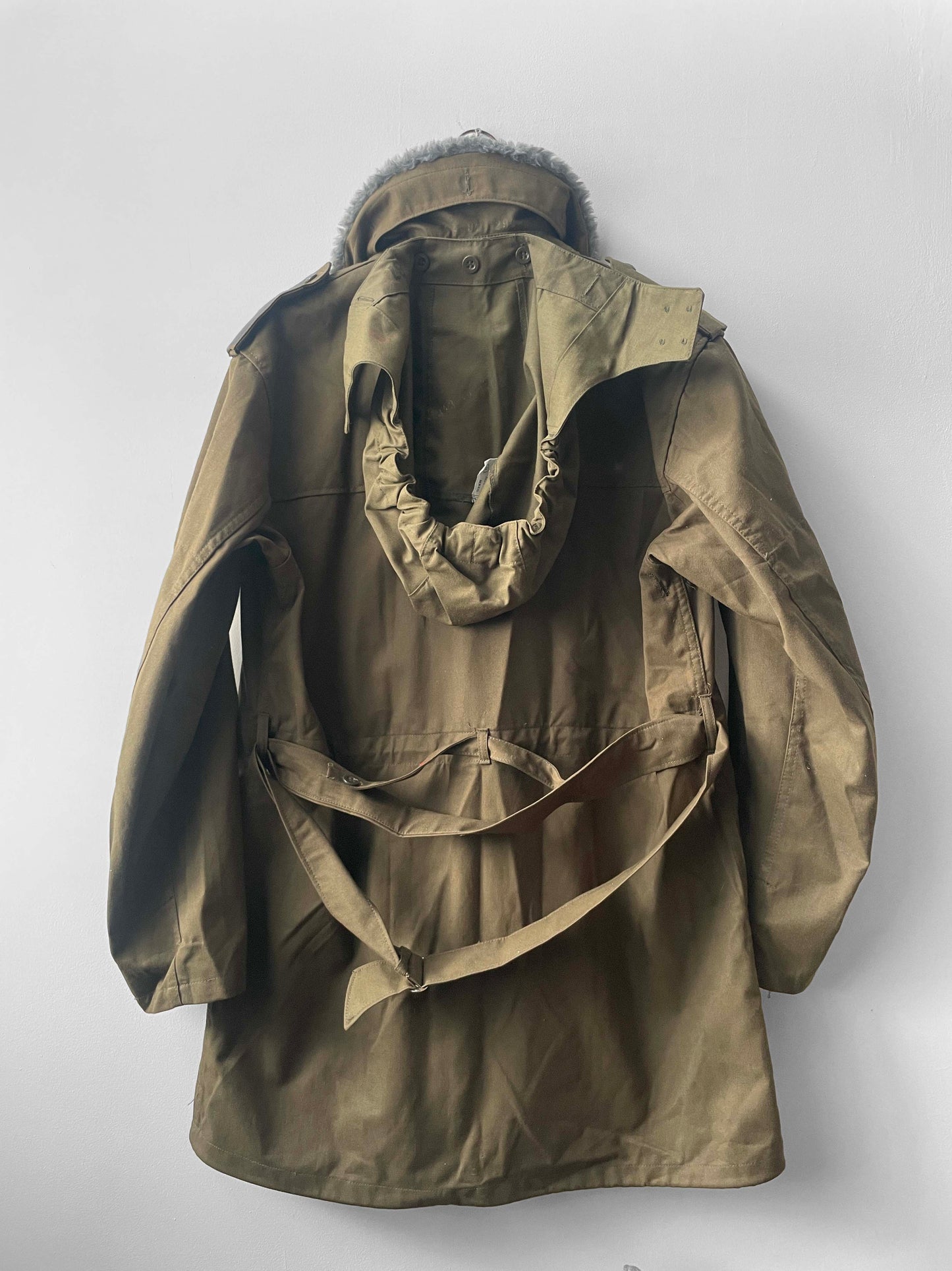 Vintage 1989 Czech Military Jacket Fur Collar