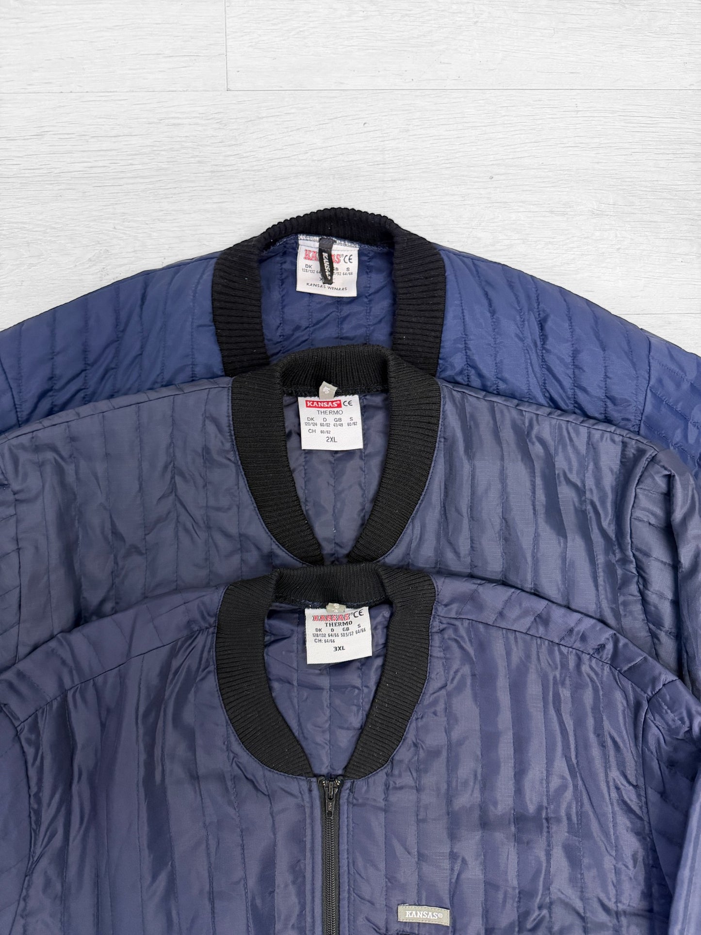 Vintage Workwear Quilted Jacket Liner Navy