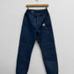 Vintage Quilted Thermal Trousers Navy