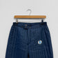 Vintage Quilted Thermal Trousers Navy