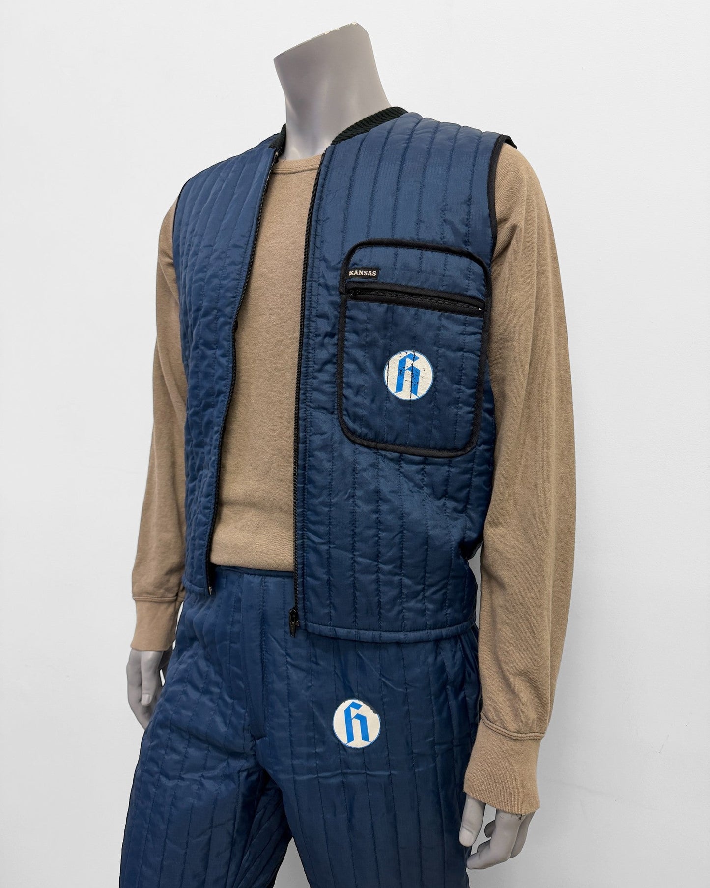 Vintage Sleeveless Quilted Vest Jacket Thermal Liner