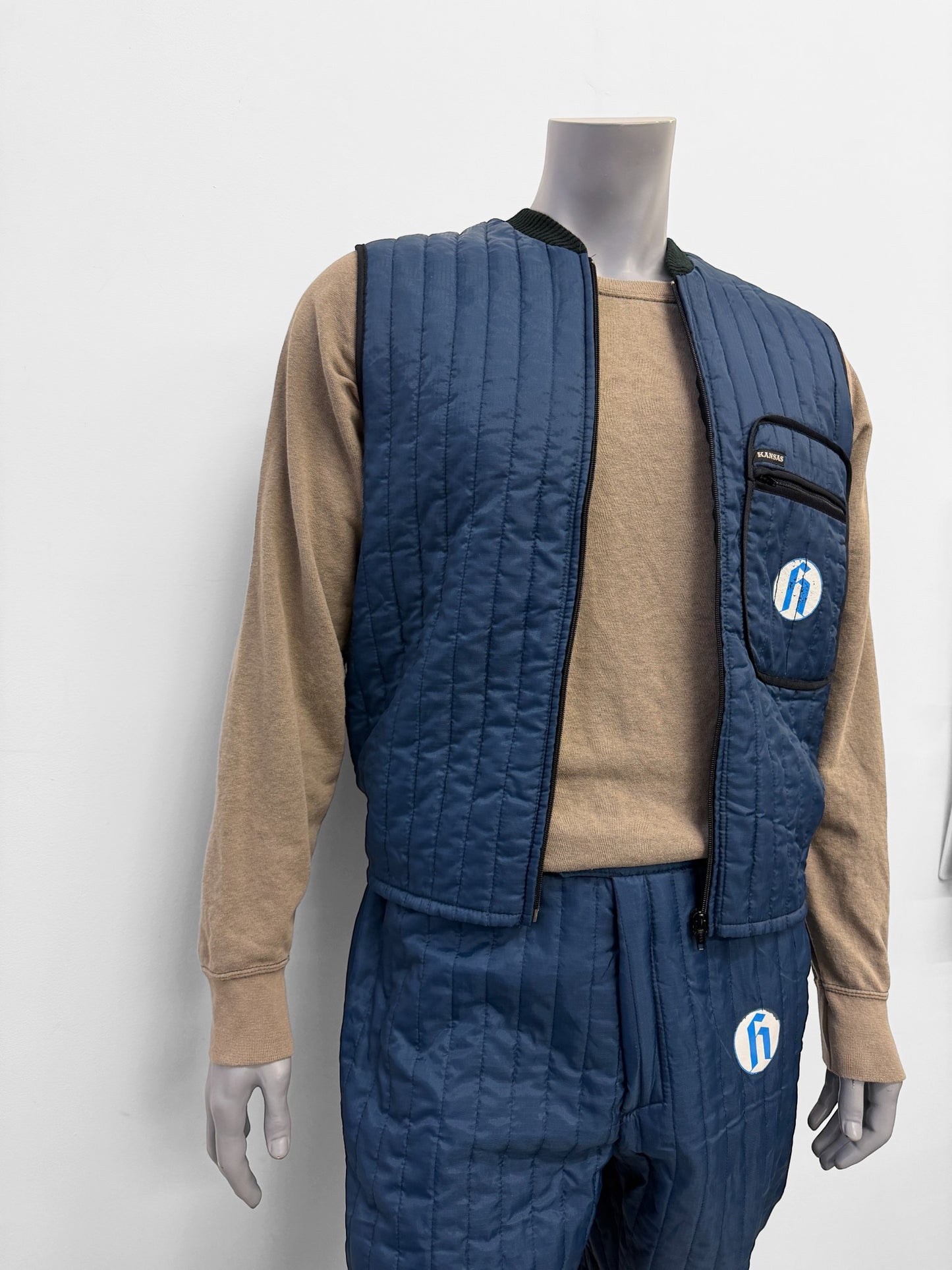 Vintage Sleeveless Quilted Vest Jacket Thermal Liner