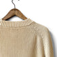 Organic Chunky Knit Fisherman Jumper Ecru Beige