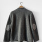Vintage European Wool Contrast Embroidered Jacket Grey