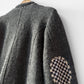 Vintage European Wool Contrast Embroidered Jacket Grey