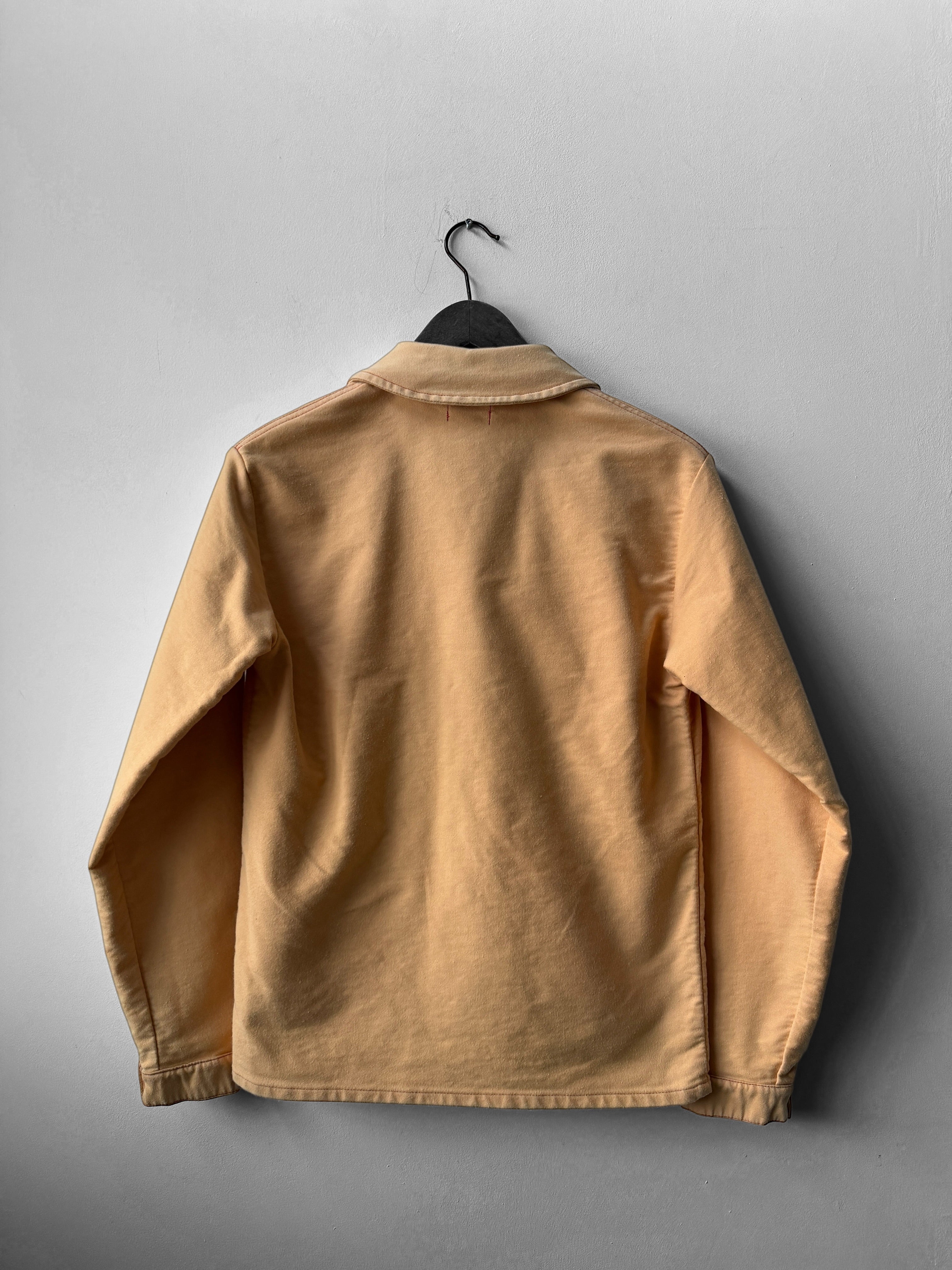 Moleskin Red Stitch Peach Chore Jacket Made In England – Wolf