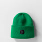 Knitted Vivid Green Beanie Hat