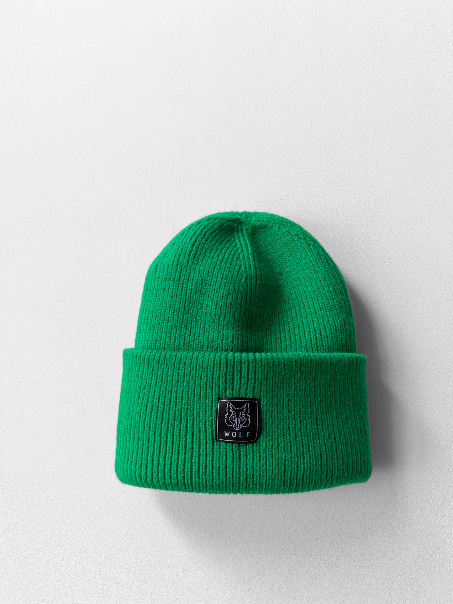 Knitted Vivid Green Beanie Hat