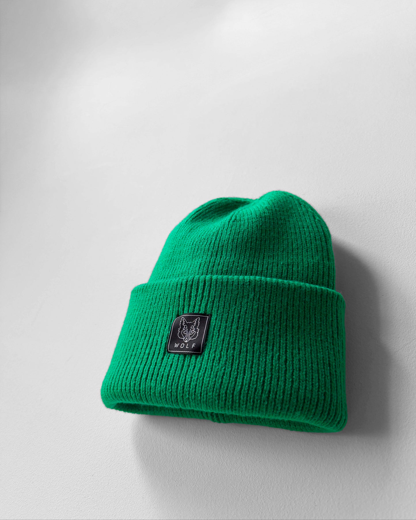 Knitted Vivid Green Beanie Hat
