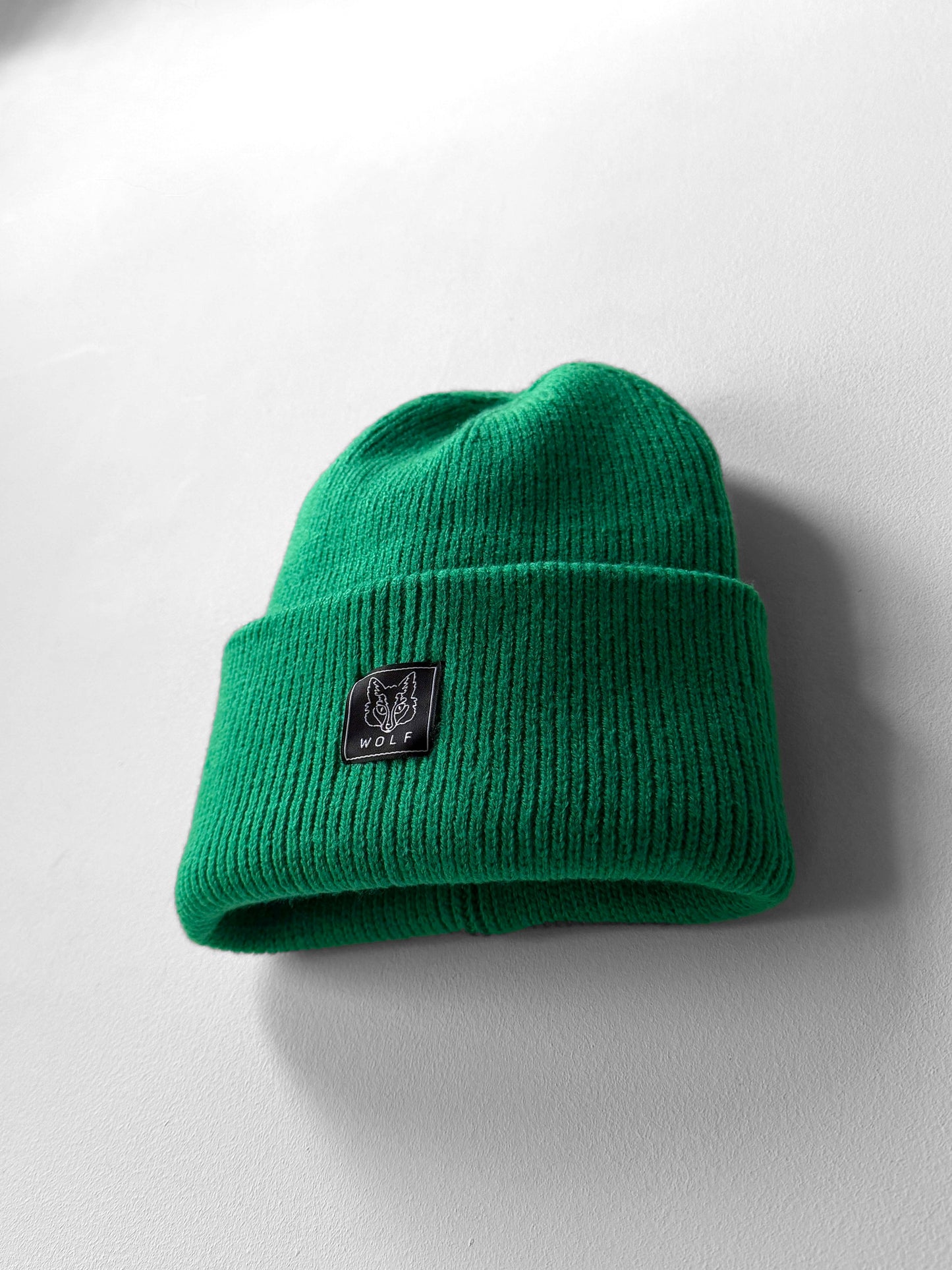 Knitted Vivid Green Beanie Hat