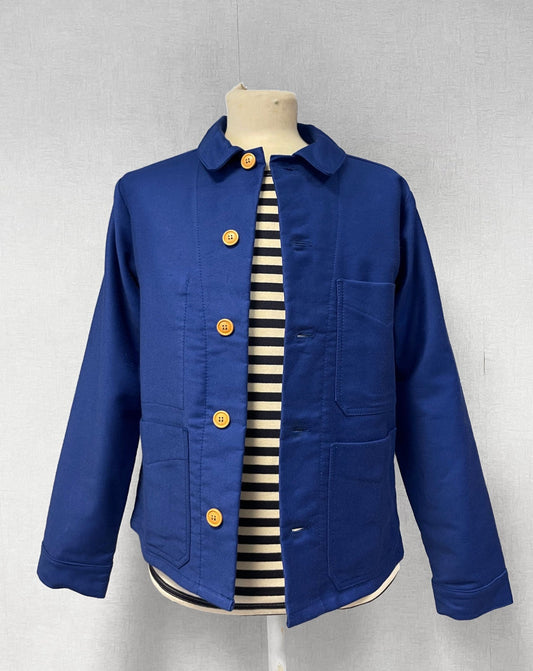 50s Moleskin French Chore Jacket Navy Blue