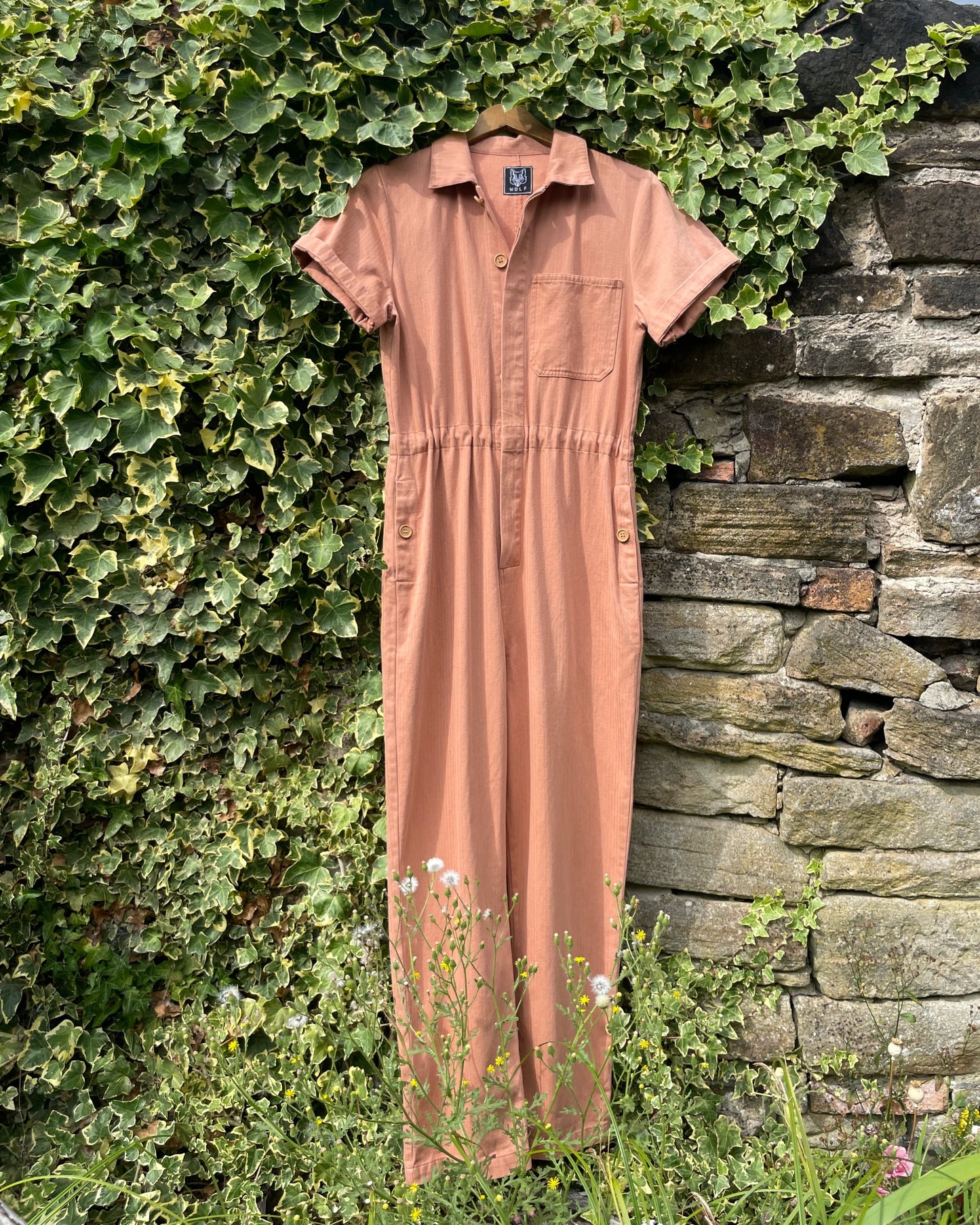 Unisex Short Sleeve Pink Coveralls Jumpsuit