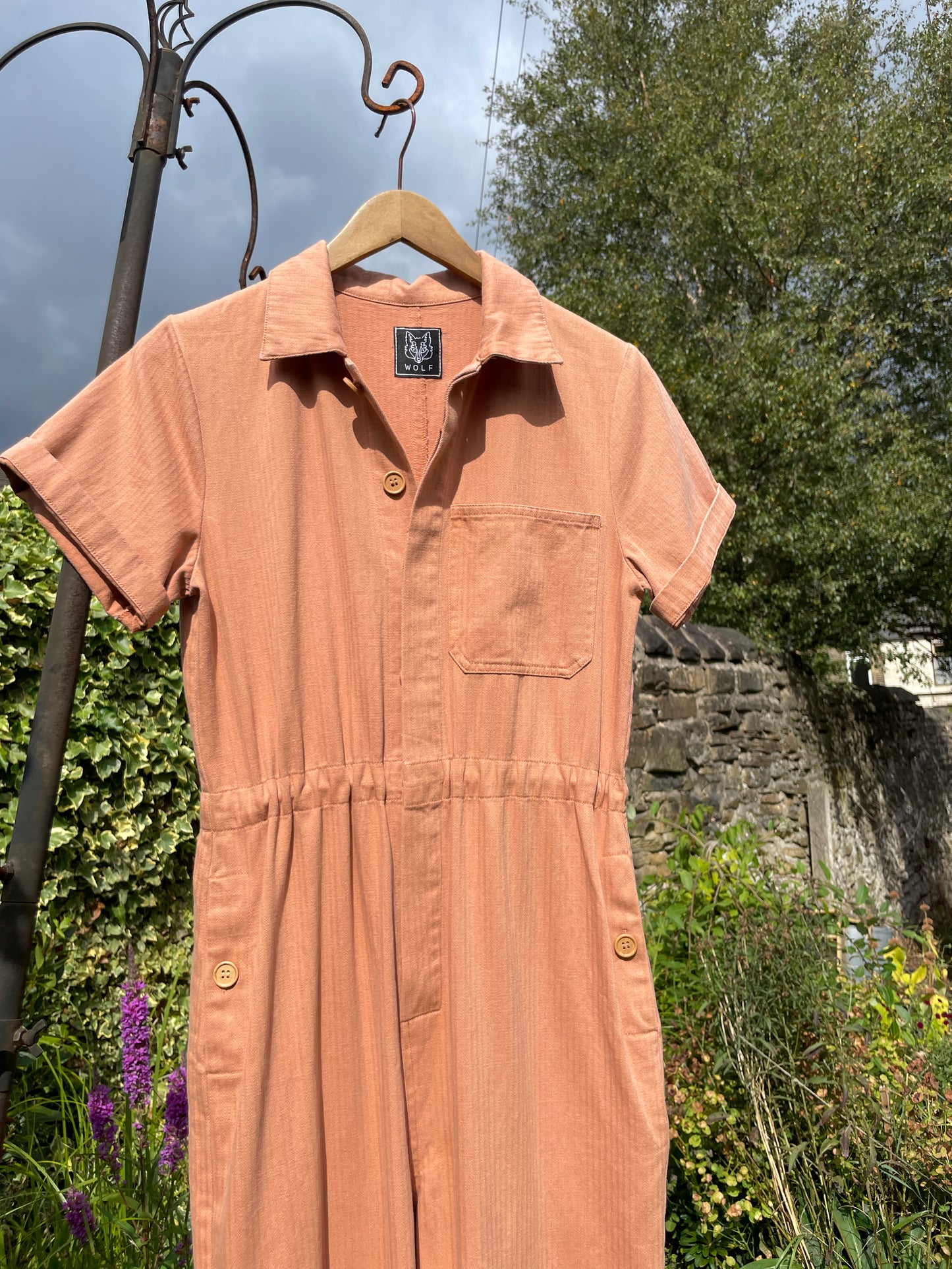 Unisex Short Sleeve Pink Coveralls Jumpsuit