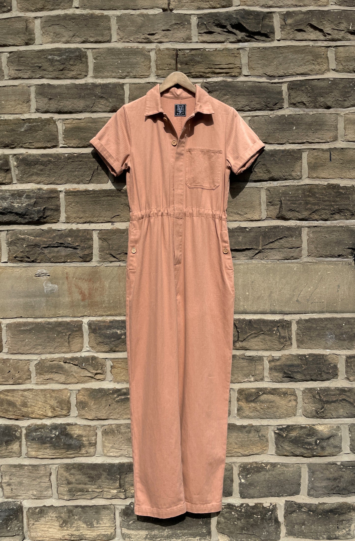 Unisex Short Sleeve Pink Coveralls Jumpsuit