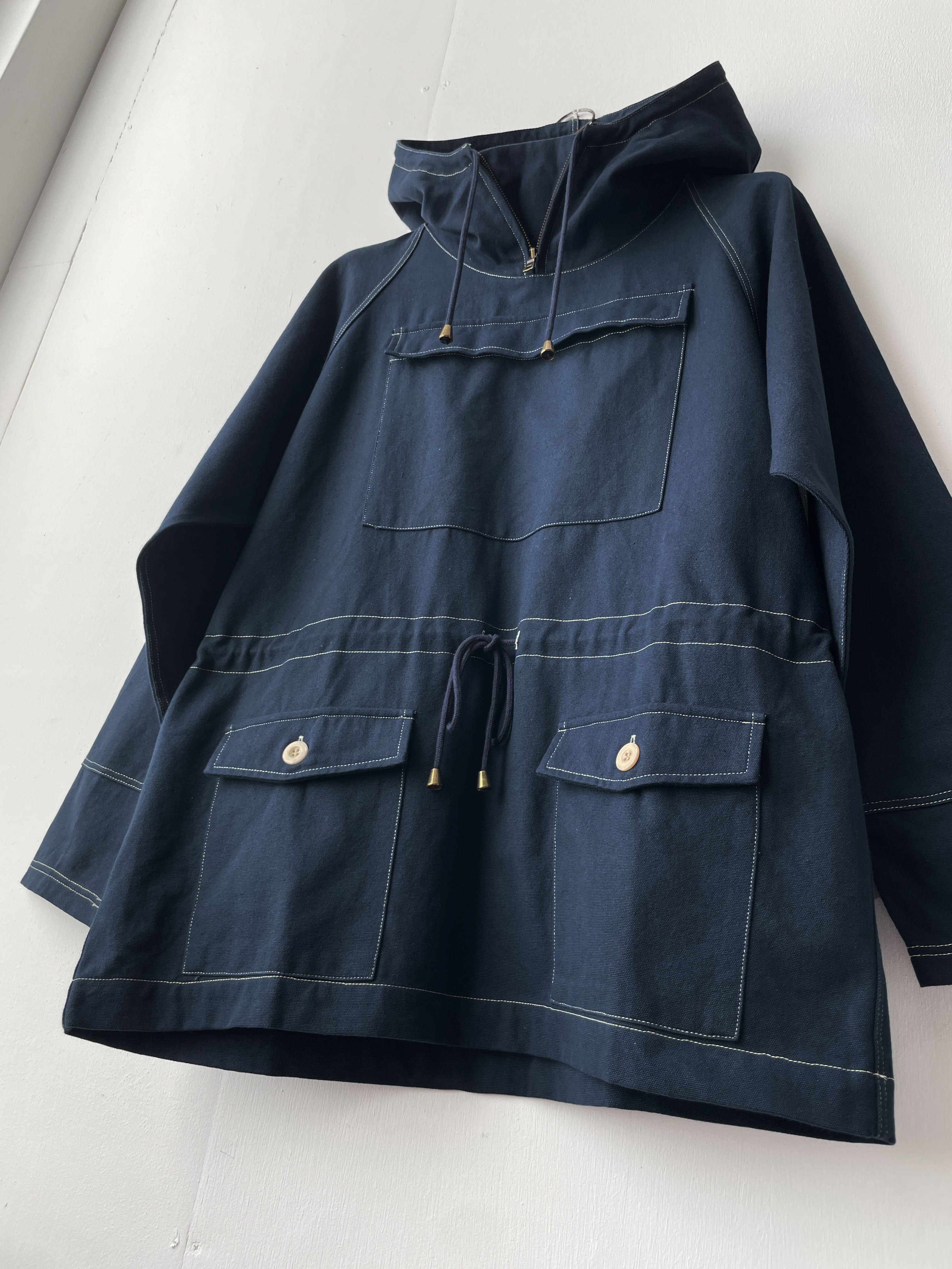 Cadet Smock Navy Ink Blue Cotton Canvas – Wolf Clothing Collective Ltd