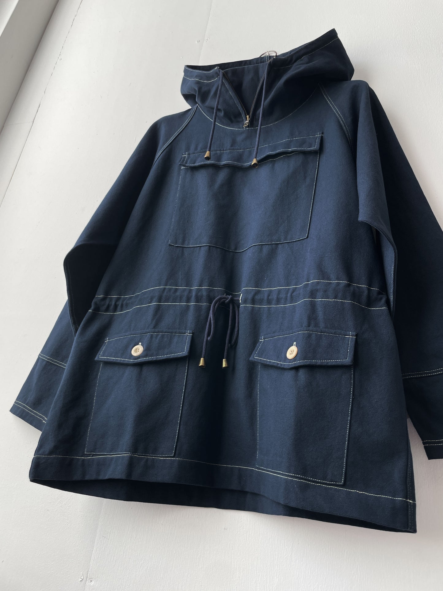 Cadet Smock Navy Ink Blue Cotton Canvas