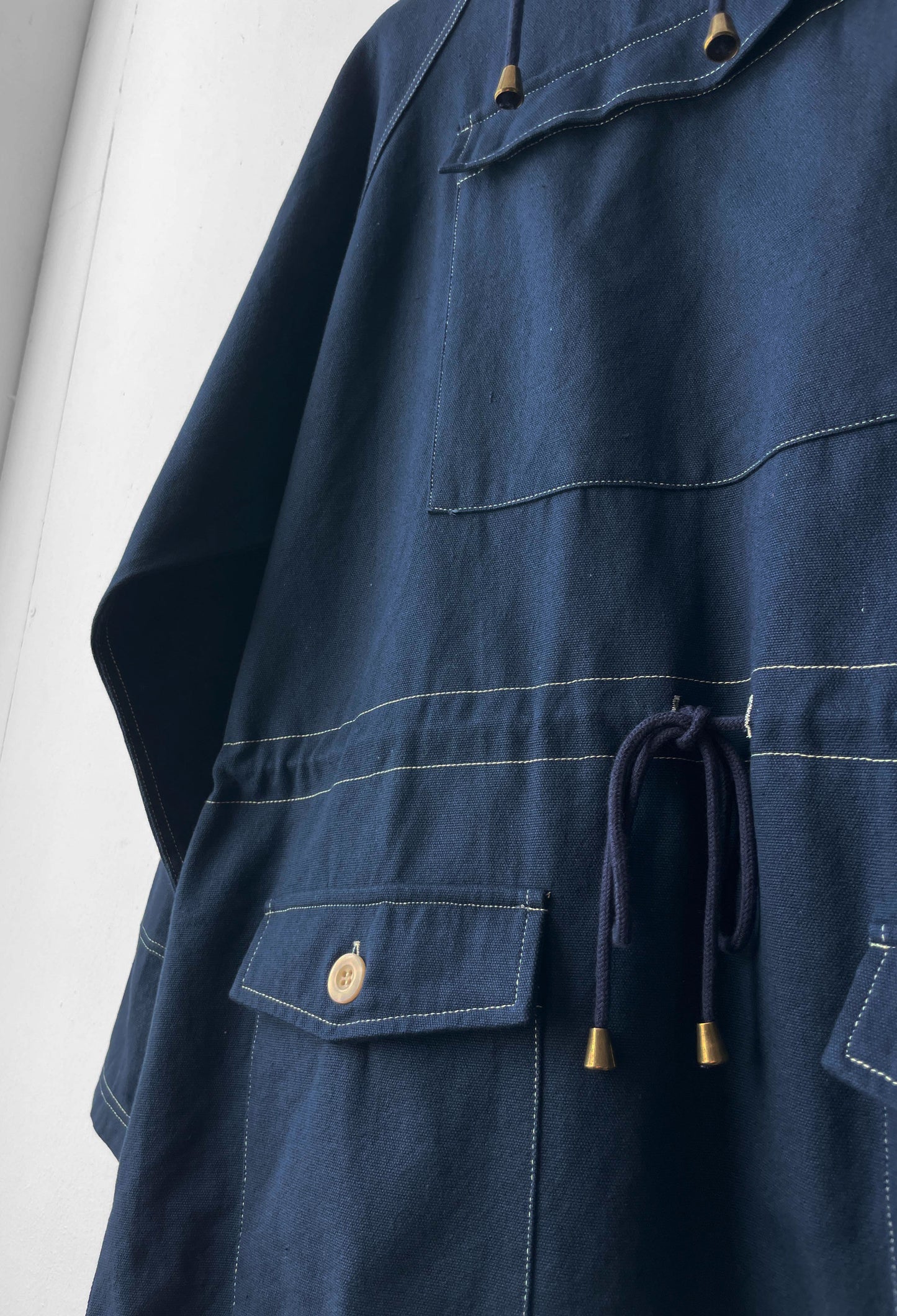 Cadet Smock Navy Ink Blue Cotton Canvas