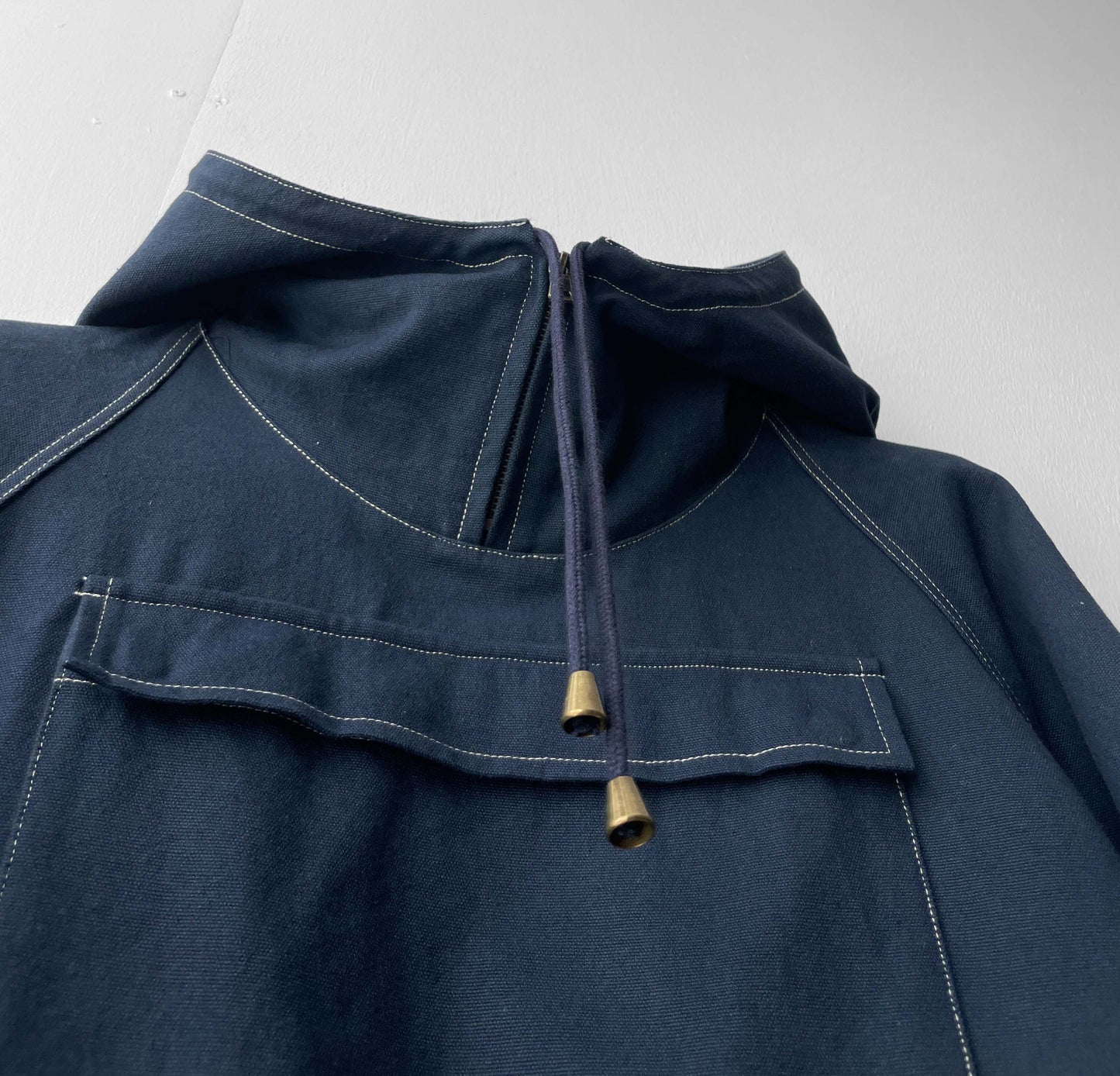 Cadet Smock Navy Ink Blue Cotton Canvas