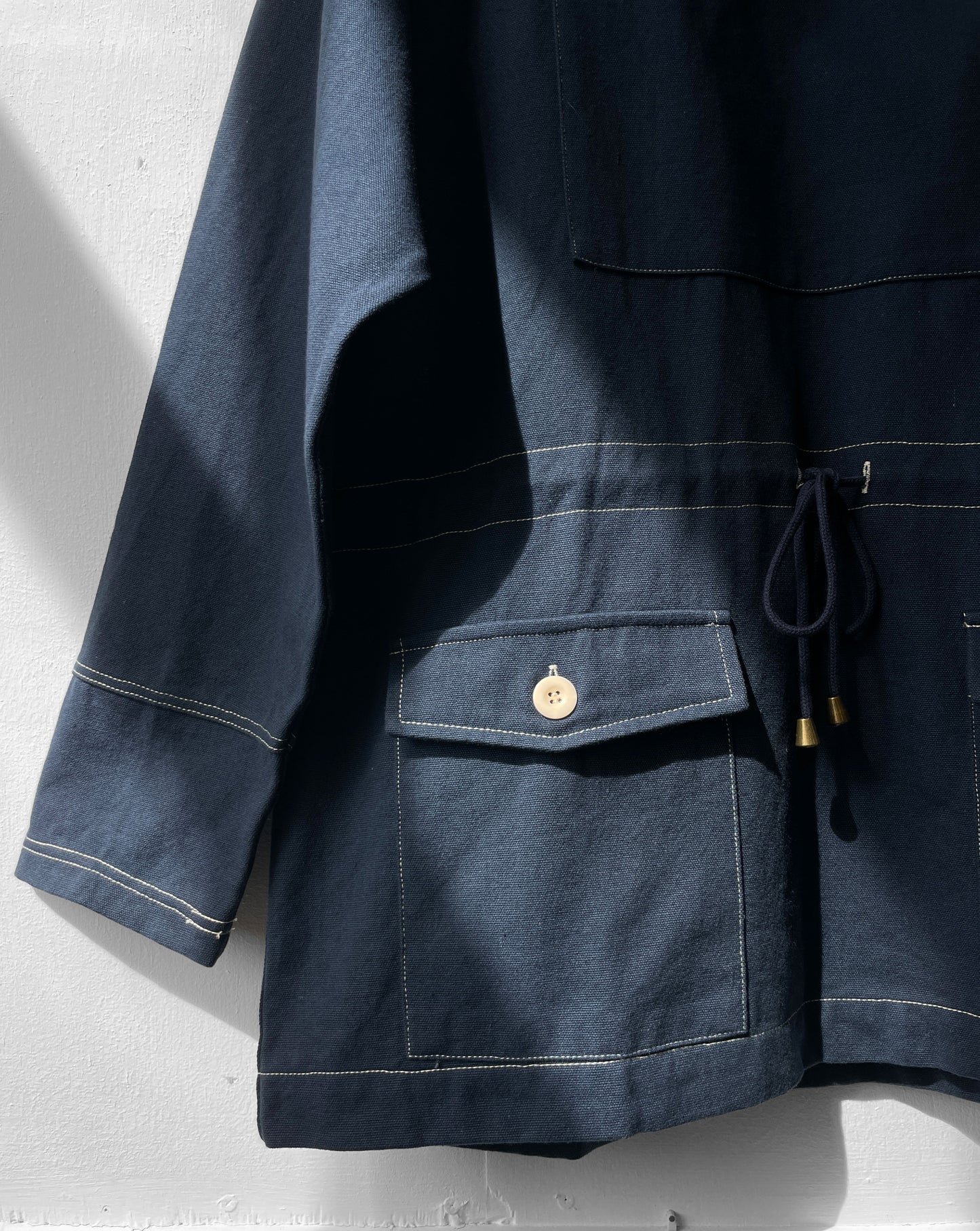 Cadet Smock Navy Ink Blue Cotton Canvas