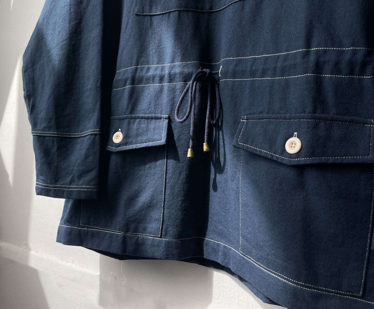 Cadet Smock Navy Ink Blue Cotton Canvas