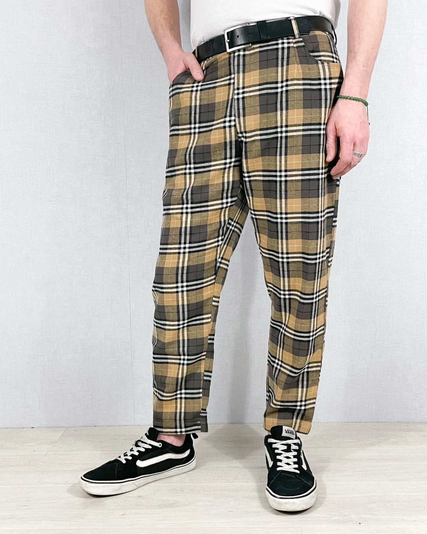 Brushed Cotton Tartan Check Trousers