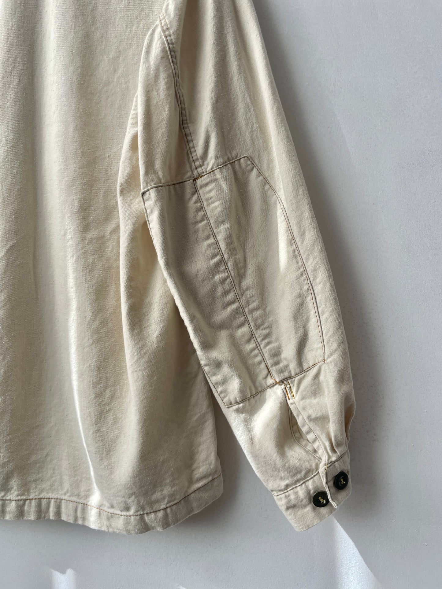 Vintage 1970s 2 Pocket Camel Brown Chore Shirt