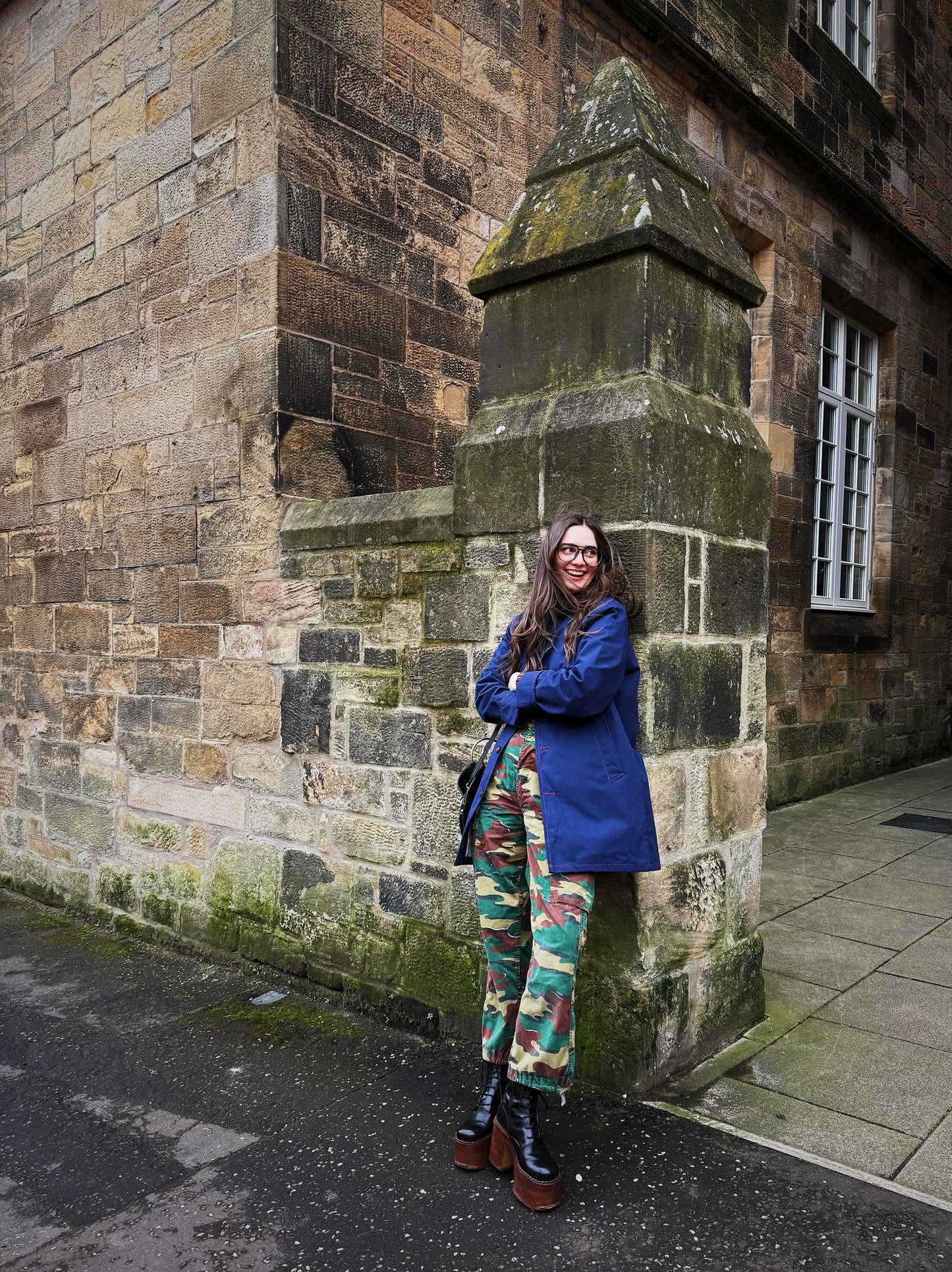 Französische Arbeitsjacke Moleskin Racing Grün