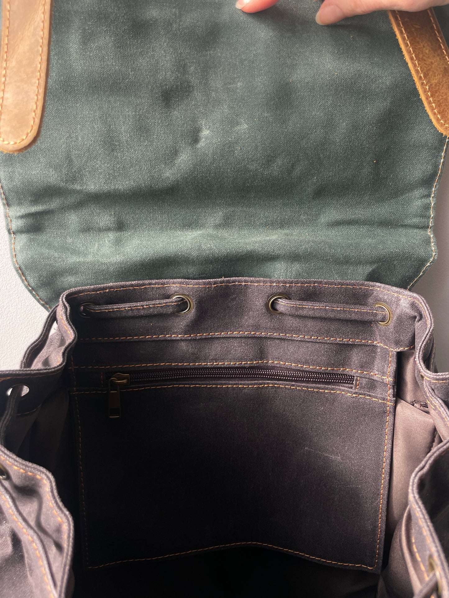 WOLF Waxed Cotton Large Rucksack