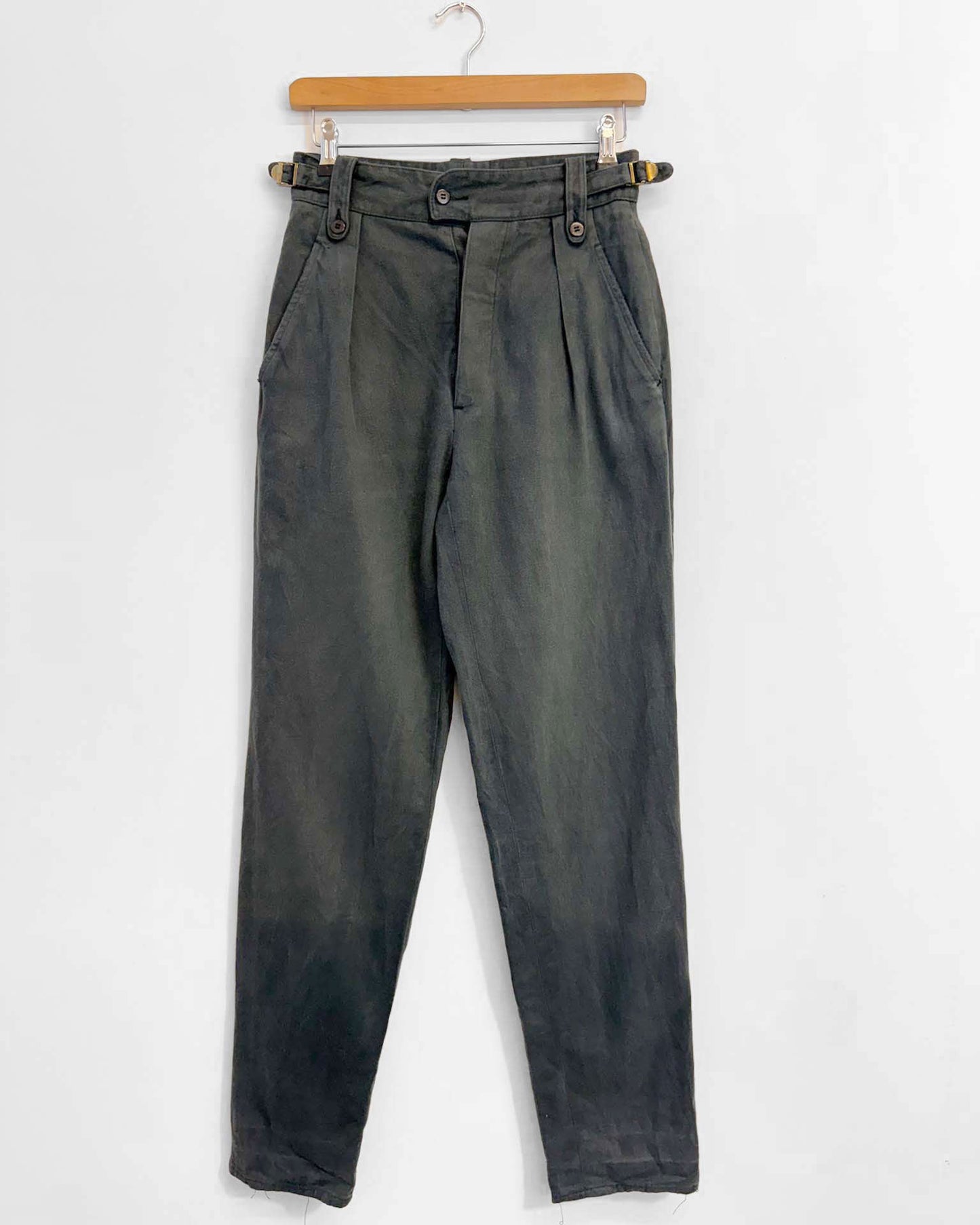 Vintage 70s High Waisted Gurkha Trousers Grey -26”