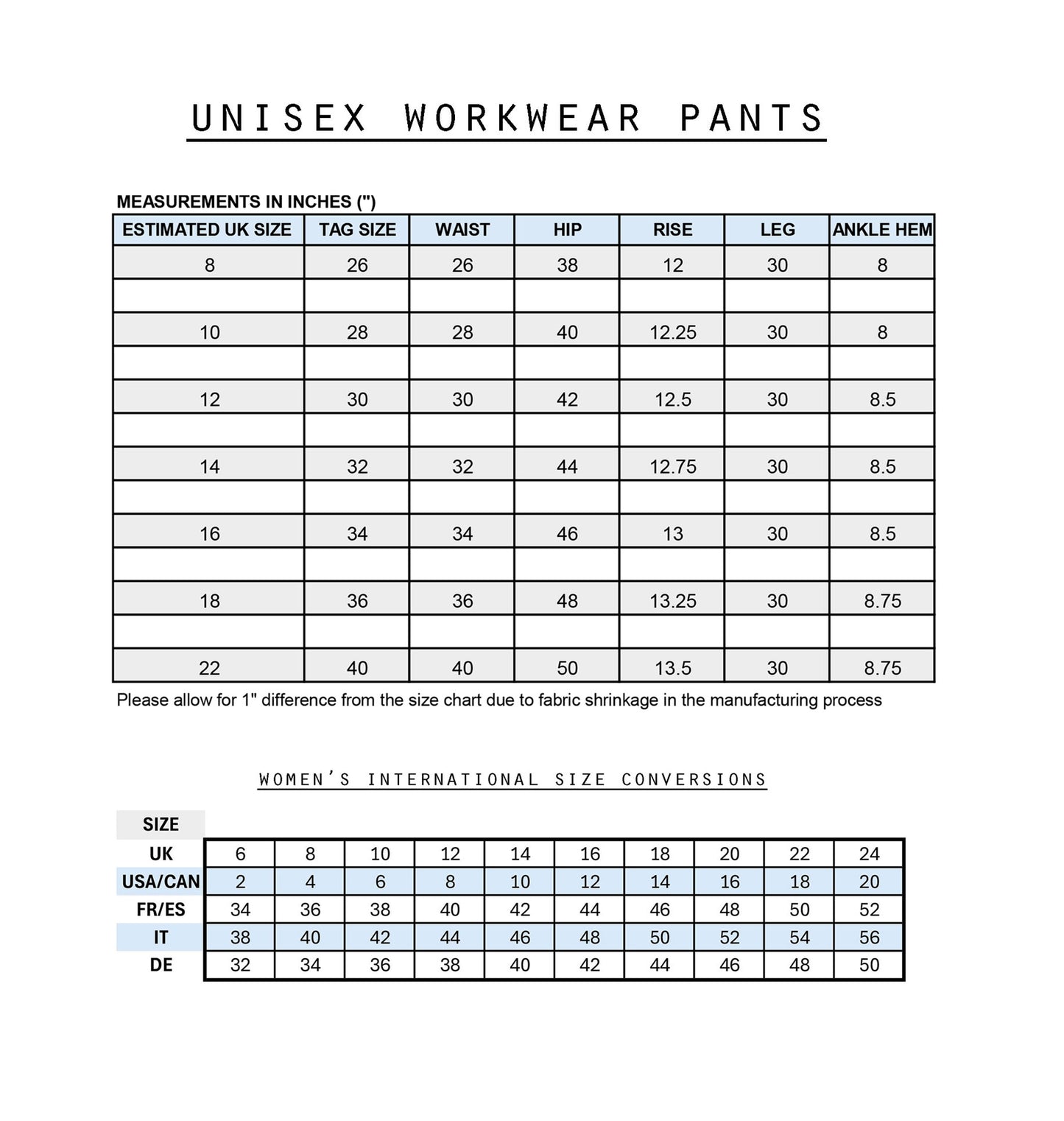 Herringbone French Work Pants Indigo Blue