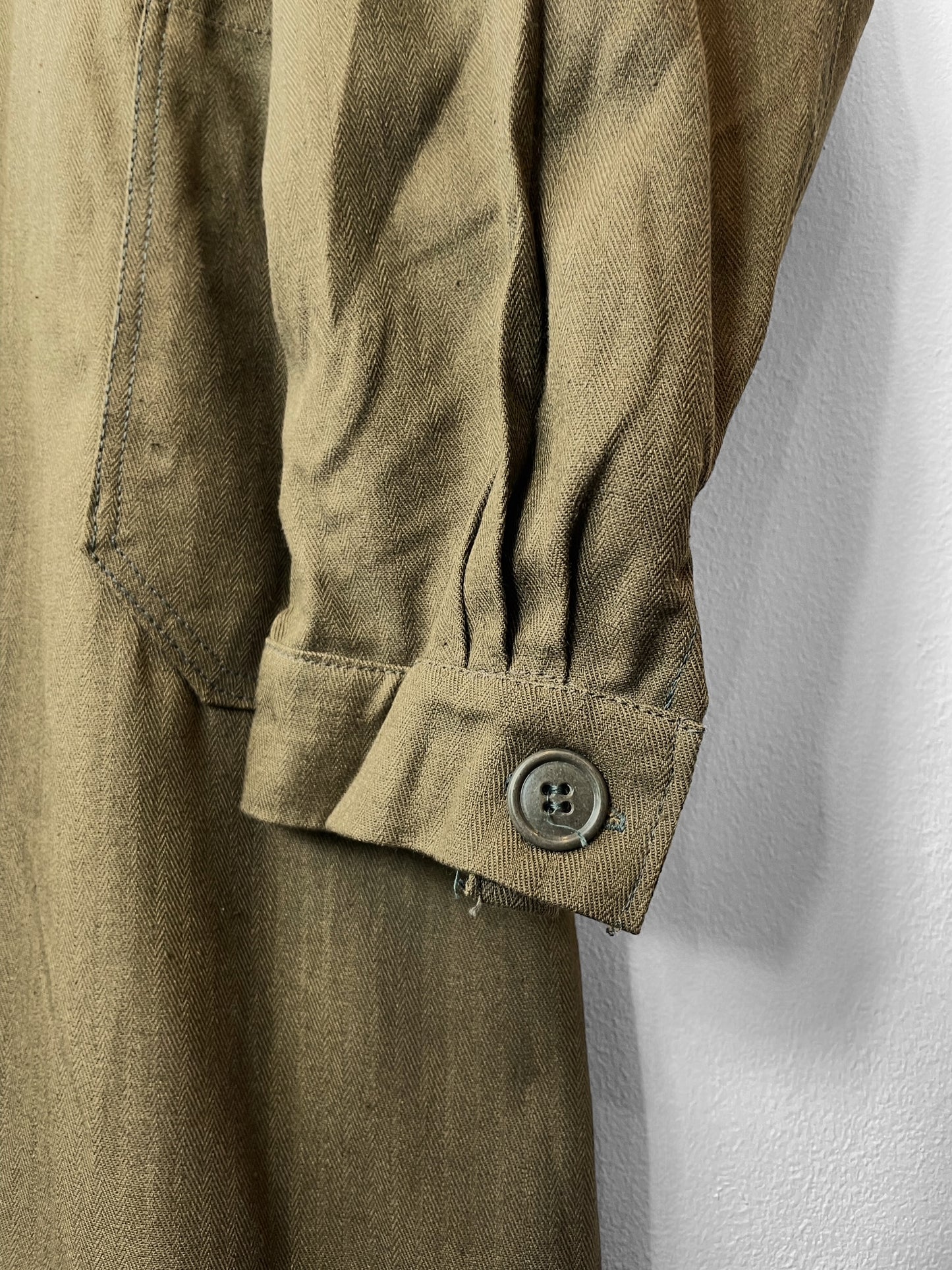 Vintage Duster Work Jacket Olive Brown