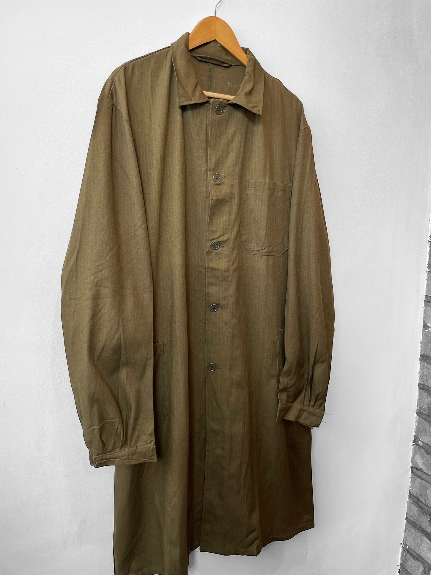 Vintage Duster Work Jacket Olive Brown