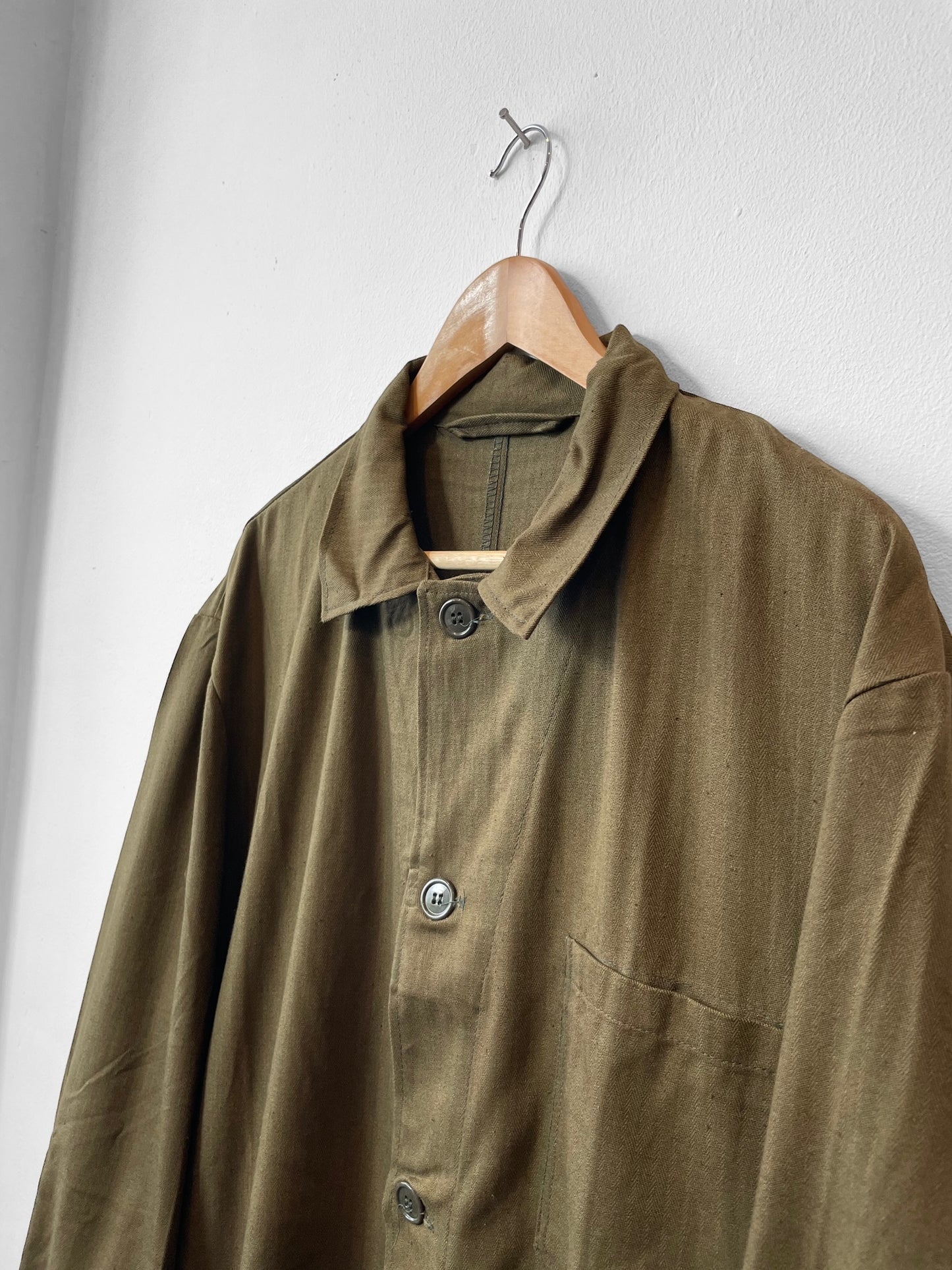 Vintage Duster Work Jacket Olive Brown