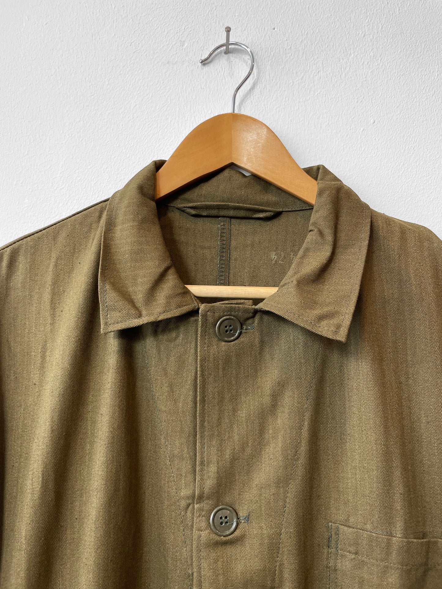 Vintage Duster Work Jacket Olive Brown