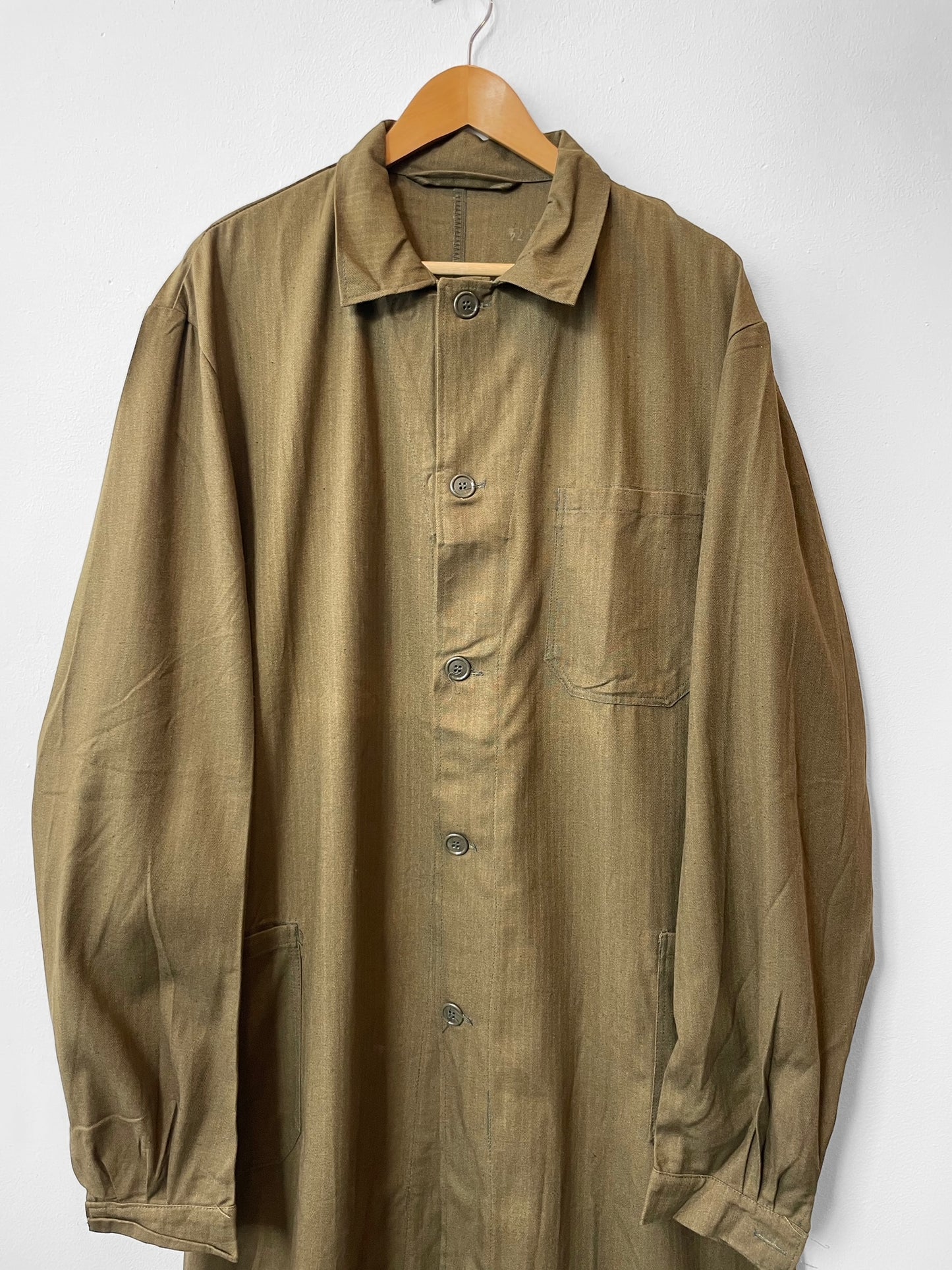 Vintage Duster Work Jacket Olive Brown